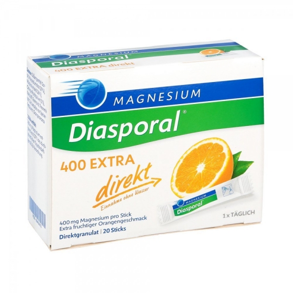 Magnesium Diasporal 400 extra direkt Granulat, 20 St. Sticks